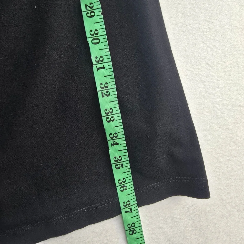 Eileen Fisher‎ 35P  Black Viscose Spandex V-Neck Long Sleeve Shift Dress Size M